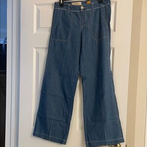 Pilcro Women's Blue Wide-Leg Jeans